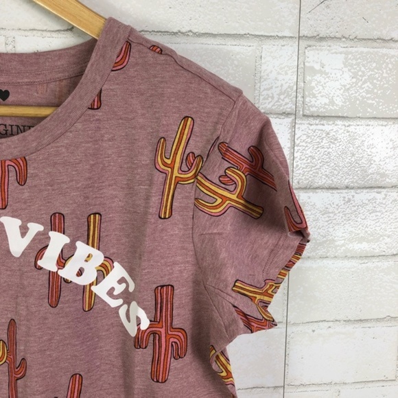 NWT Good Vibes Cropped Cactus Tee, Festival - Picture 4 of 8